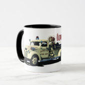 Der Kupferstädter Feuerwehrwagen Tasse (Vorderseite Links)