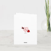 Der Kupidenpfeil durch das Herz ist der Valentinst Karte (Rückseite)