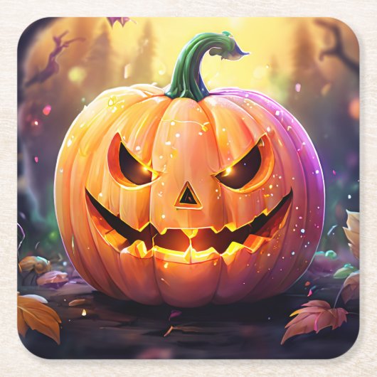 Der Kürbis, die Teller Rechteckiger Pappuntersetzer (Vorderseite)