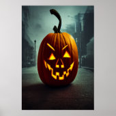 Der Kürbis in die Stadt | AI Art Poster (Vorne)