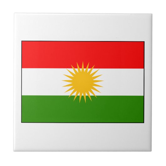 Der Kurdistan-Irak-Flagge Fliese (Vorderseite)