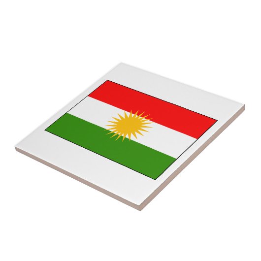 Der Kurdistan-Irak-Flagge Fliese (Seite)