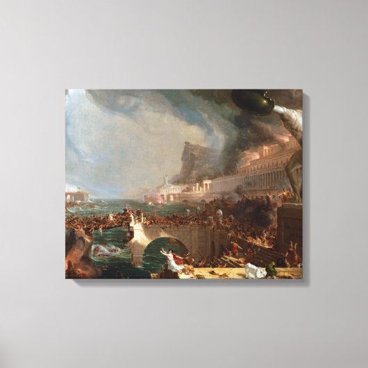 Der Kurs des Empire: Zerstörung durch Thomas Cole Leinwanddruck (Vorderseite)
