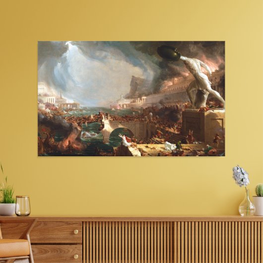 Der Kurs des Empire: Zerstörung durch Thomas Cole Leinwanddruck (Insitu (Wohnzimmer))