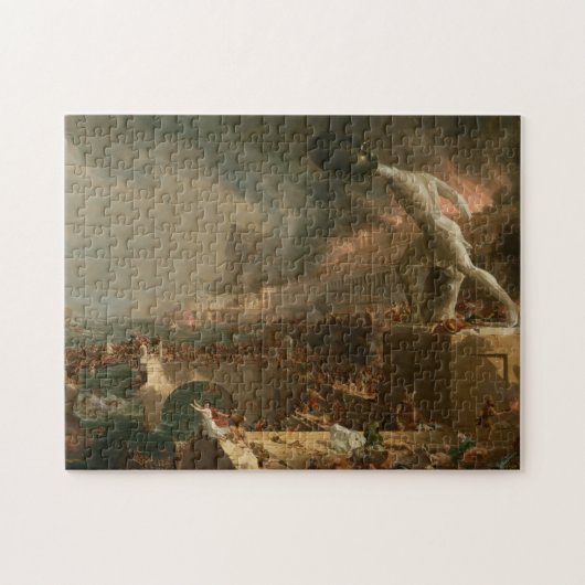Der Kurs des Empire - Zerstörung durch Thomas Cole Puzzle (Horizontal)