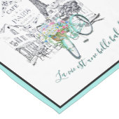 Der kurze Tischläufer mit Blick auf die Bucht (Ecke)