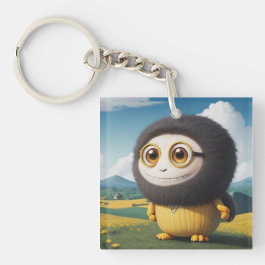 Der kuschelige Abenteurer – Mutig Schlüsselanhänger (Vorderseite)