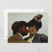 Der Kuss, 1887 Postkarte (Vorne/Hinten)
