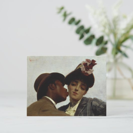 Der Kuss, 1887 Postkarte (Stehend Vorderseite)