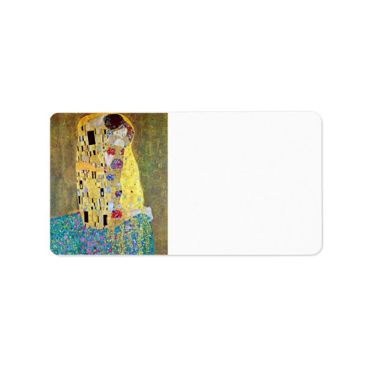 Der Kuss 2 von Gustav Klimt Adressaufkleber (Vorne)