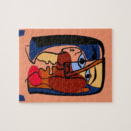 Der Kuss, abstrakt Puzzle (Horizontal)