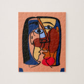 Der Kuss, abstrakt Puzzle (Vertikal)