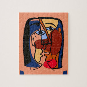 Der Kuss, abstrakt Puzzle