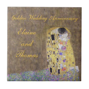 Der Kuss Art Nouveau Goldene Hochzeit Jubiläum ti Fliese