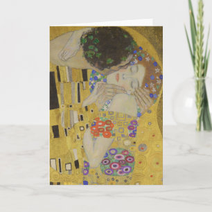 Der Kuss, Art Nouveau Ölgemälde, Gustav Klimt Karte
