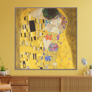 Der Kuss, Art Nouveau Ölgemälde, Gustav Klimt Leinwanddruck
