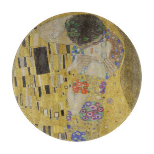 Der Kuss, Art Nouveau Ölgemälde, Gustav Klimt Schneidebrett