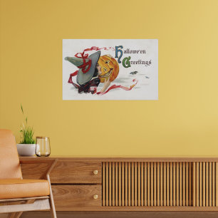 Der Kuss der Hexe: ein Kürbislaterne an Halloween Poster