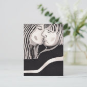 Der Kuss der Liebe auf der Postkarte (Stehend Vorderseite)