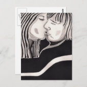 Der Kuss der Liebe auf der Postkarte (Vorne/Hinten)