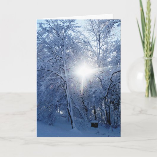 Der Kuss des Winters Feiertagskarte (Vorderseite)