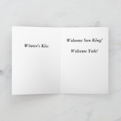 Der Kuss des Winters Feiertagskarte (Innenseite)