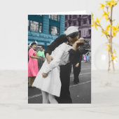 Der Kuss des Zweiten Weltkriegs Karte (Gelbe Blume)