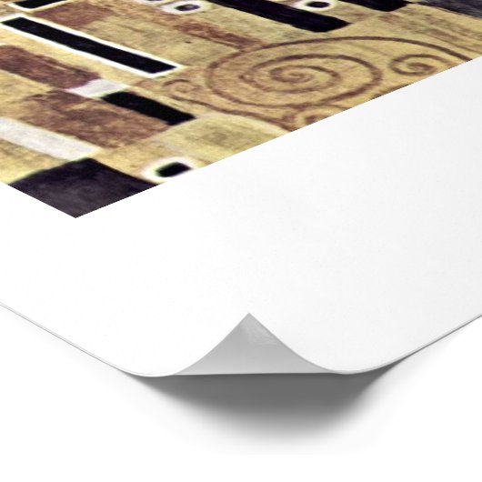 Der Kuss (Detail) von Gustav Klimt Poster (Ecke)