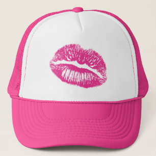 Der Kuss, die rosa Lippen Truckerkappe