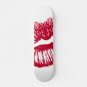 Der Kuss, die roten Lippen Skateboard