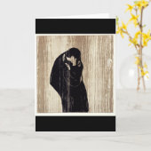 Der Kuss durch Edvard Munch Lithographie, Karte (Gelbe Blume)