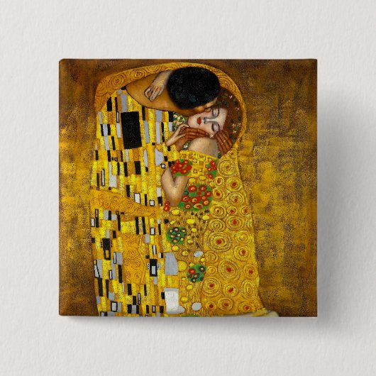 Der Kuss durch Gustav Klimt Button (Vorderseite)