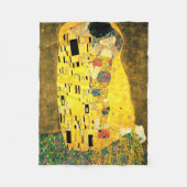 Der Kuss durch Gustav Klimt Fleecedecke (Vorderseite)