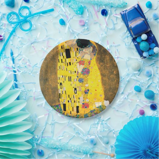 Der Kuss durch Gustav Klimt Pappteller (Party)