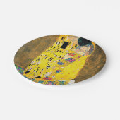 Der Kuss durch Gustav Klimt Pappteller (Schrägansicht)