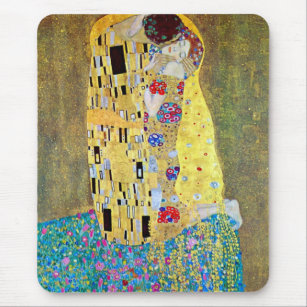 Der Kuss Gustav Klimt Künstler Motiv Mauspad Mousepad Mouse pad Mausunterlage 