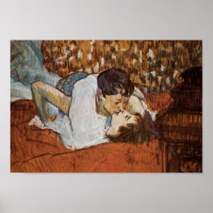 Der Kuss - durch Henride Toulouse-Lautrec Poster