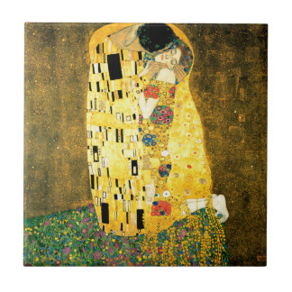 Der Kuss durch Kunst Nouveau Gustav Klimt Fliese