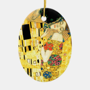 Der Kuss durch Kunst Nouveau Gustav Klimt Keramik Ornament
