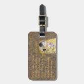 Der Kuss durch Kunst Nouveau Jugendstil C Gustav Gepäckanhänger (Vorderseite vertikal)