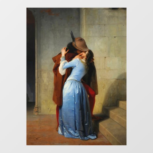 Der Kuss Francesco Hayez Fensteraufkleber (Blatt)