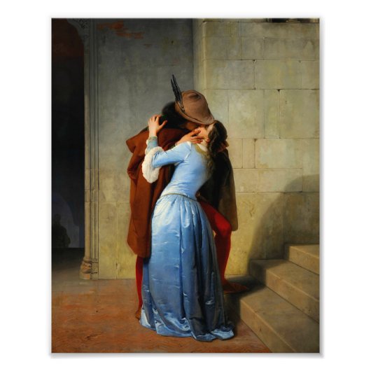 Der Kuss Francesco Hayez Fotodruck (Vorne)