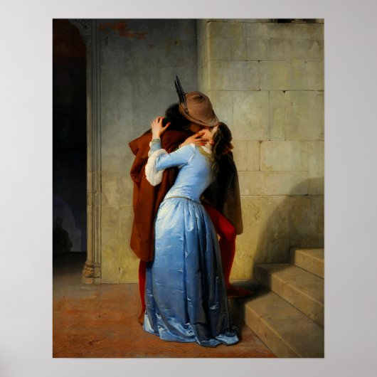 Der Kuss Francesco Hayez Poster (Vorne)