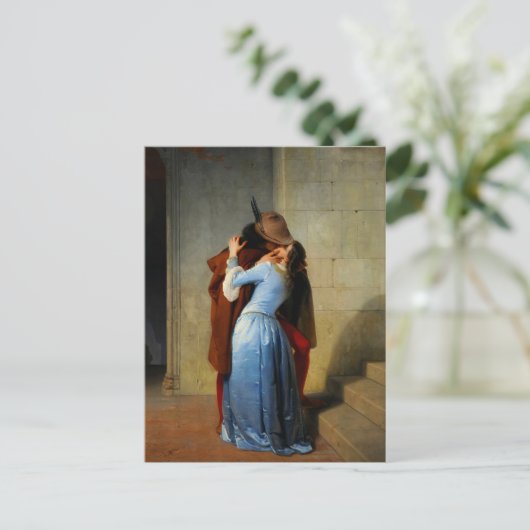 Der Kuss Francesco Hayez Postkarte (Stehend Vorderseite)