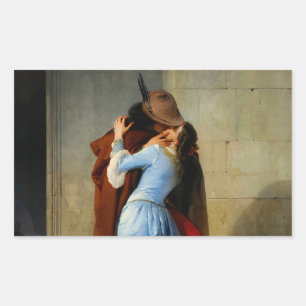 Der Kuss Francesco Hayez Rechteckiger Aufkleber