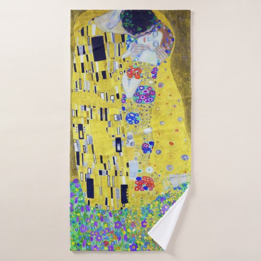 Der Kuss, Gustav Klimt Badehandtuch (Badehandtuch)