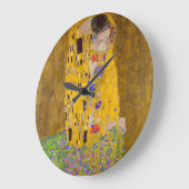 Der Kuss | Gustav Klimt | Große Wanduhr (Winkel)