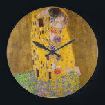 Der Kuss | Gustav Klimt | Große Wanduhr<br><div class="desc">Der Kiss ist ein Gemälde von Gustav Klimt aus dem Jahr 1901.</div>