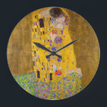 Der Kuss | Gustav Klimt | Große Wanduhr<br><div class="desc">Der Kiss ist ein Gemälde von Gustav Klimt aus dem Jahr 1901.</div>