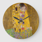 Der Kuss | Gustav Klimt | Große Wanduhr (Vorderseite)